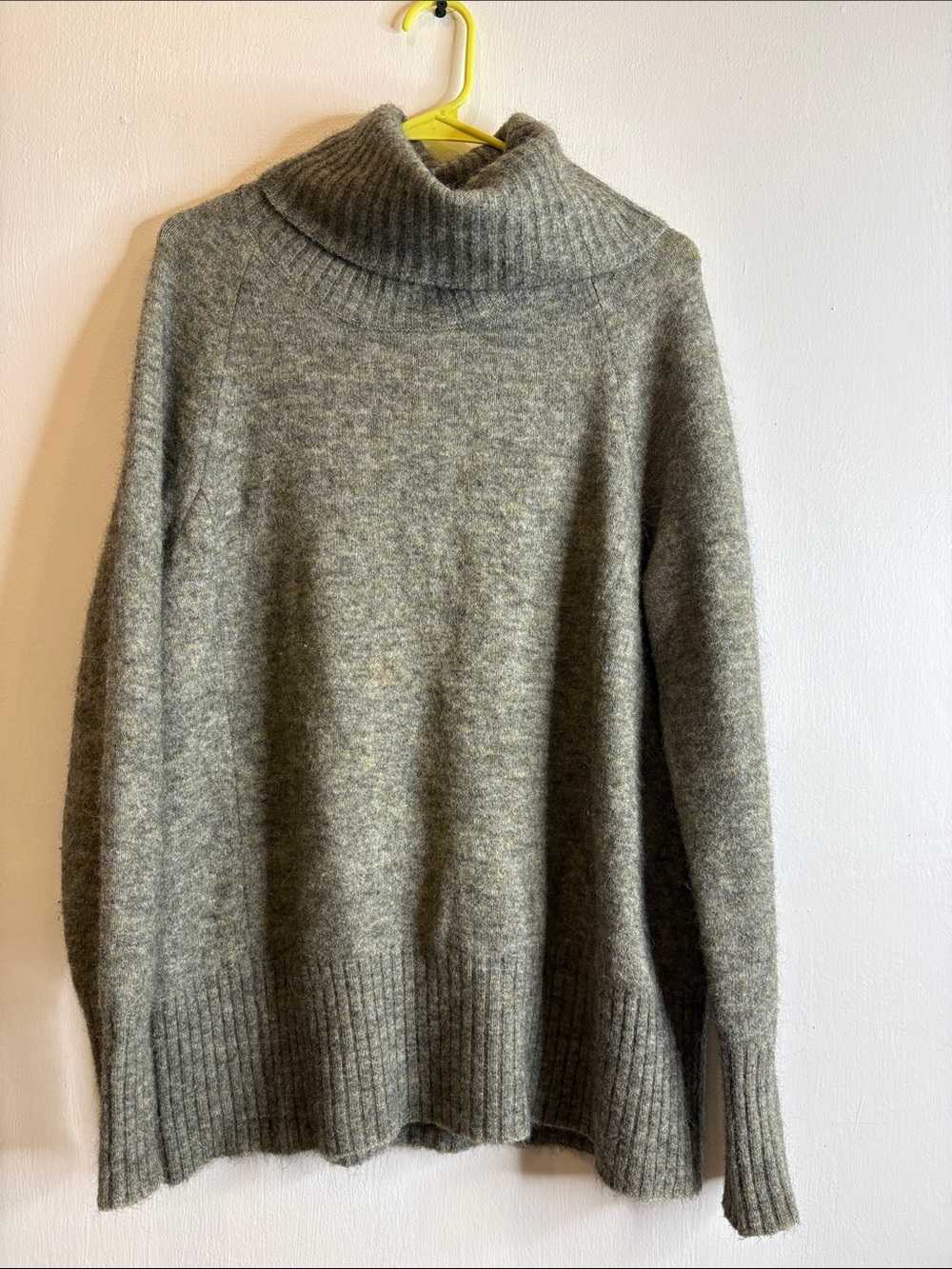The Group Babaton Heather Gray Cowl Neck Oversized Sweater